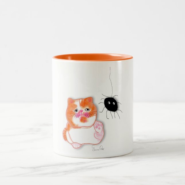 Service de table de la série de chats drôles mug p (Centre)