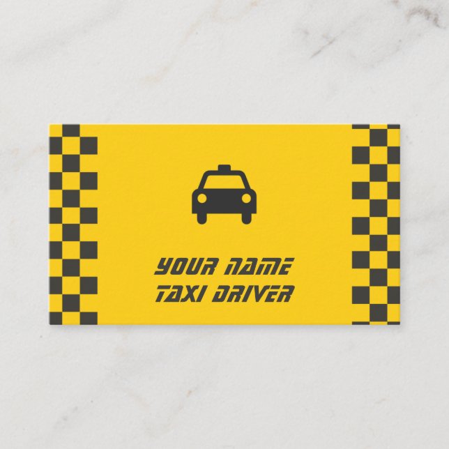Service de taxi Carte de visite de taxi (Devant)