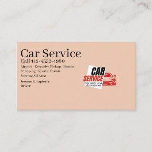 Service de voiture de luxe ou carte de visite mode