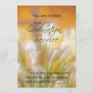 Service d'Ordination Invitation avec Lilies et Cro