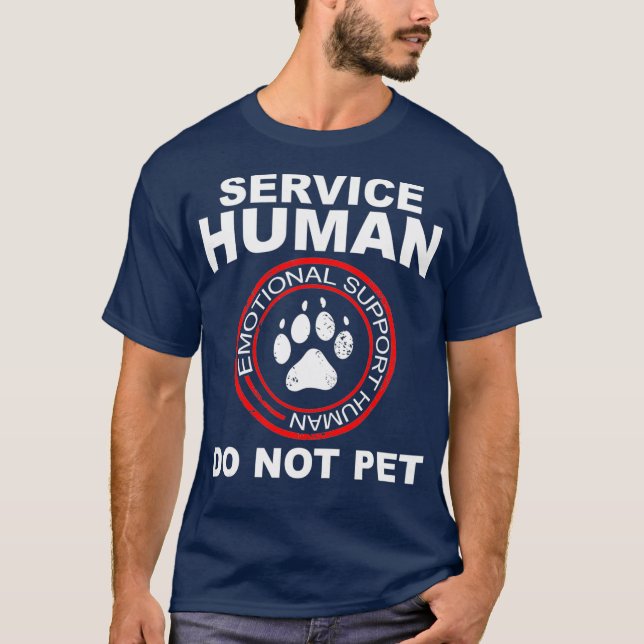 Service Humain Tshirt Funny Chien Propriétaire Émo (Devant)