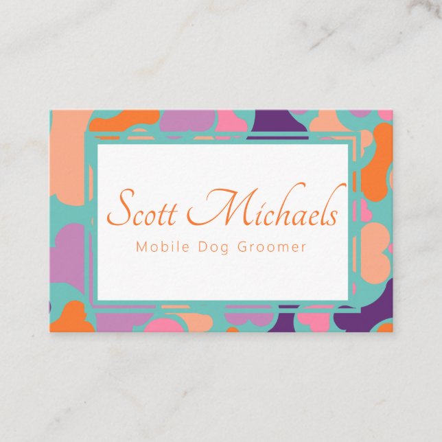 service pour animaux de compagnie carte de visite (Devant)