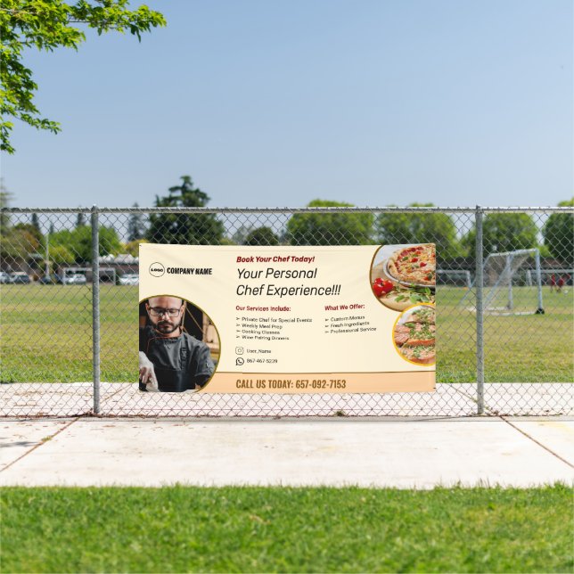 Services de chef privé Bannière personnalisée (Insitu)