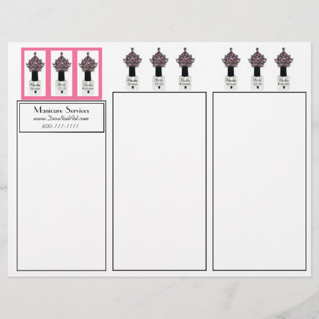 Services de manucure à trois volets (Devant)