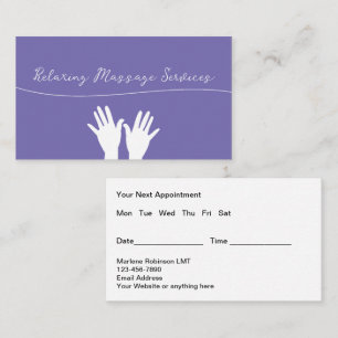 Services de massage tendance Cartes de visite de r
