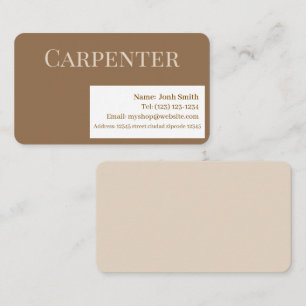 services de menuisier carte de visite modifiable