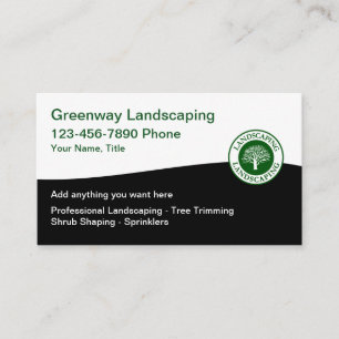 Services de paysage moderne Cartes de profil d'ent