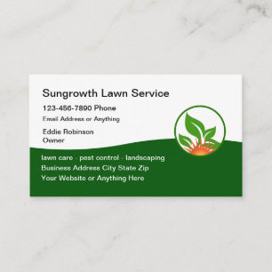 Services de pelouse modernes Emblème les Cartes de