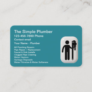 Services de plomberie moderne Cartes de visite