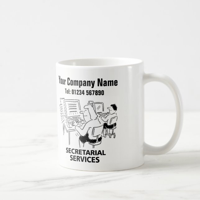Services de secrétariat Cartoon Mug (Droite)