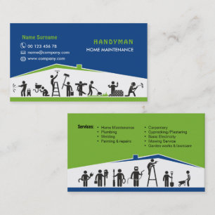 Services Handyman, carte de visite d'entretien à