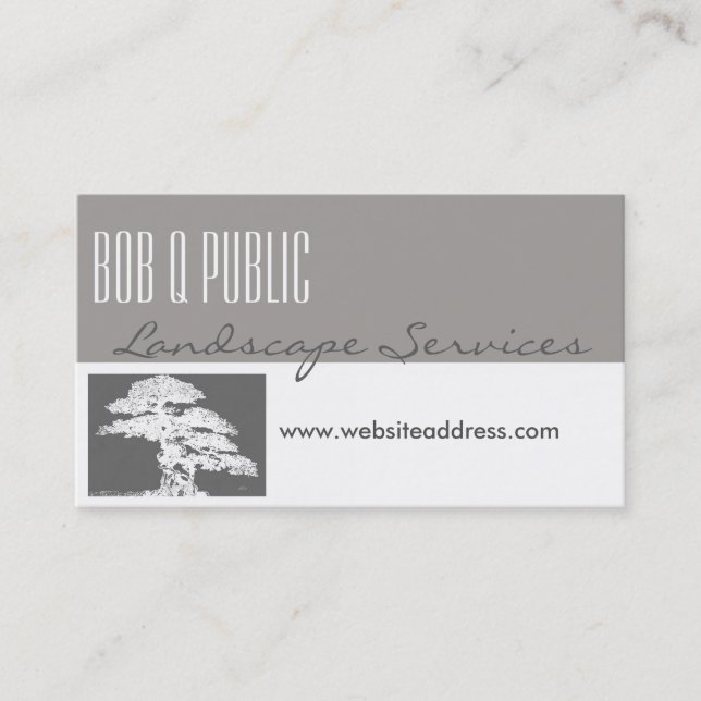 services paysage carte de visite personnalisés (Devant)
