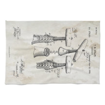 Serviette 1883 d'impression de brevet de