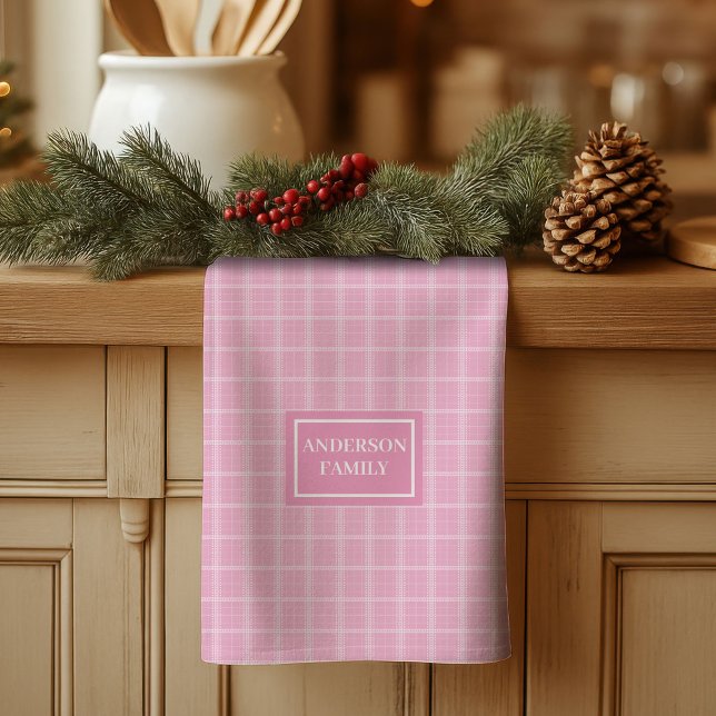 Serviette à Carreaux Douce de Style Cuisine Chic P (Personalized Chic Towel Soft Plaid Kitchen Style)