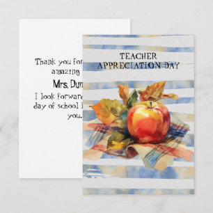 Serviette à carreaux pomme pour la journée d'appré