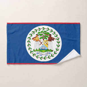 Serviette à main avec Drapeau de Belize