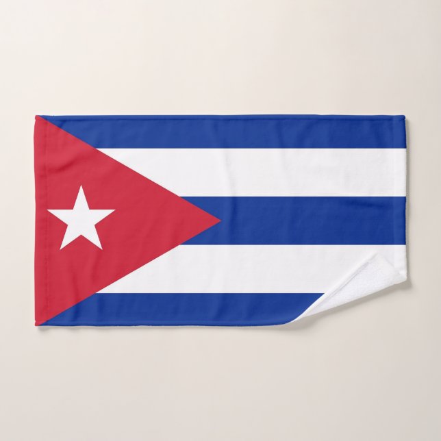 Serviette à main avec Drapeau de Cuba (Serviette à main)