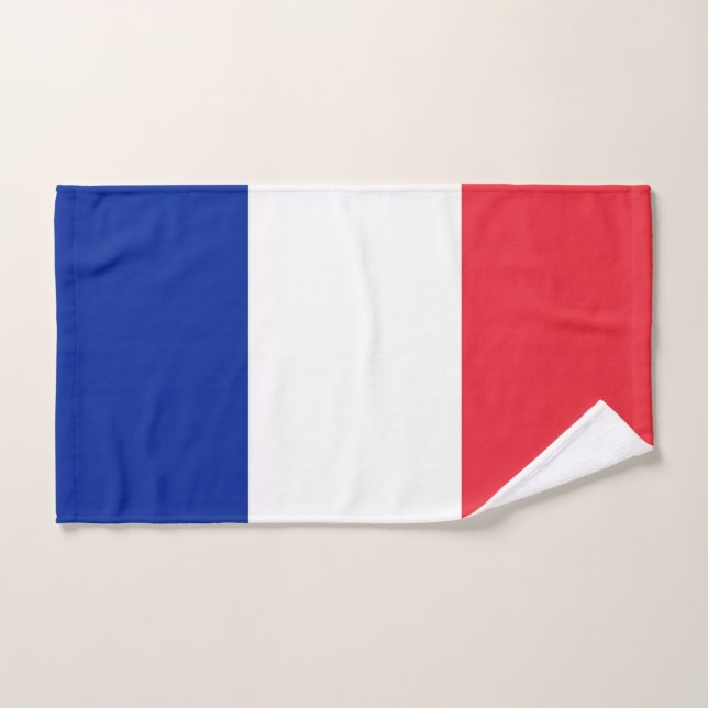 Serviette à main avec Drapeau de France (Serviette à main)