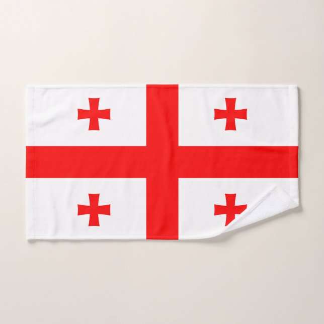Serviette à main avec Drapeau de Géorgie (Serviette à main)
