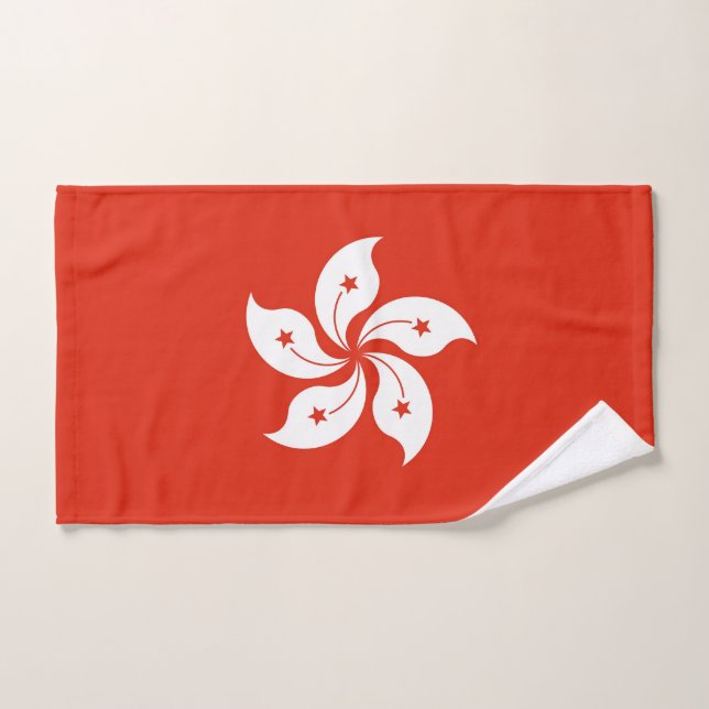 Serviette à main avec Drapeau de Hong Kong (Serviette à main)