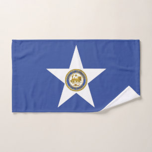 Serviette à main avec Drapeau de Houston City, USA
