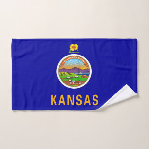 Serviette à main avec Drapeau de Kansas State, USA