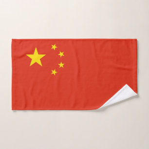 Serviette à main avec drapeau de la Chine