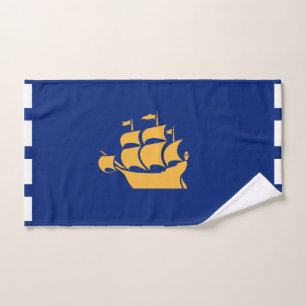 Serviette à main avec drapeau de la ville de Québe