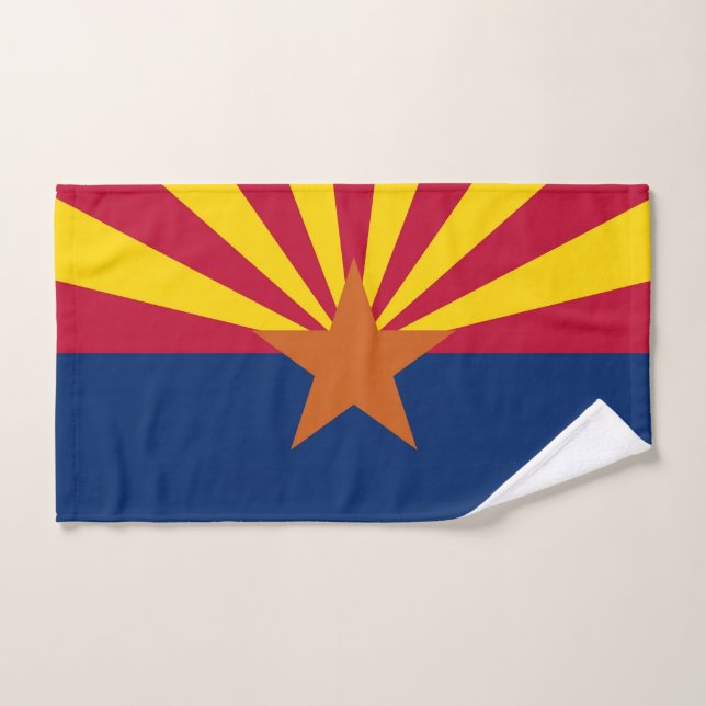 Serviette à main avec Drapeau de l'Arizona Etat, U (Serviette à main)