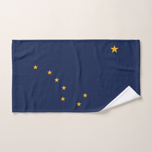 Serviette à main avec Drapeau de l'état de l'Alask (Serviette à main)