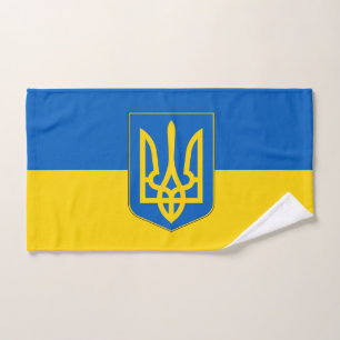 Serviette à main avec Drapeau de l'Ukraine