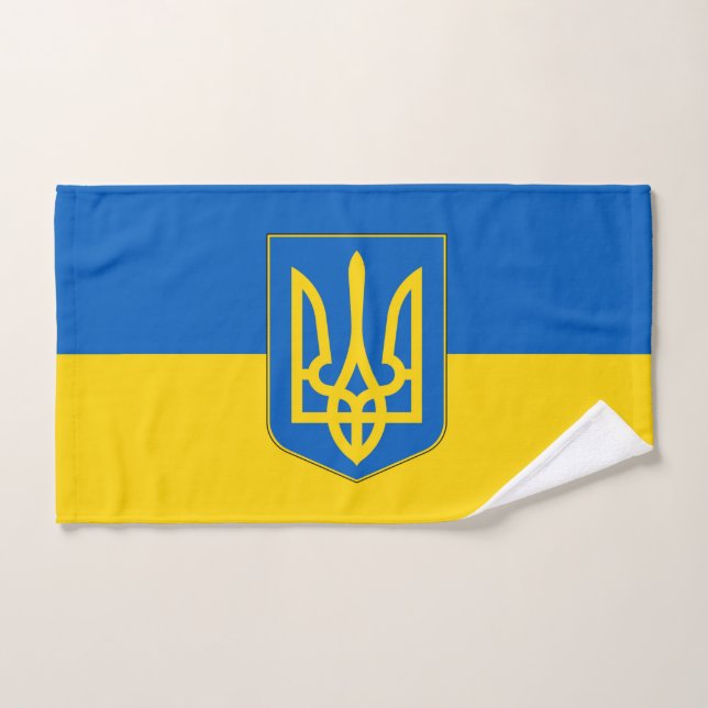 Serviette à main avec Drapeau de l'Ukraine (Serviette à main)