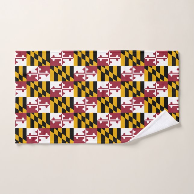 Serviette à main avec Drapeau de Maryland State, U (Serviette à main)