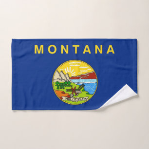 Serviette à main avec Drapeau de Montana State, US