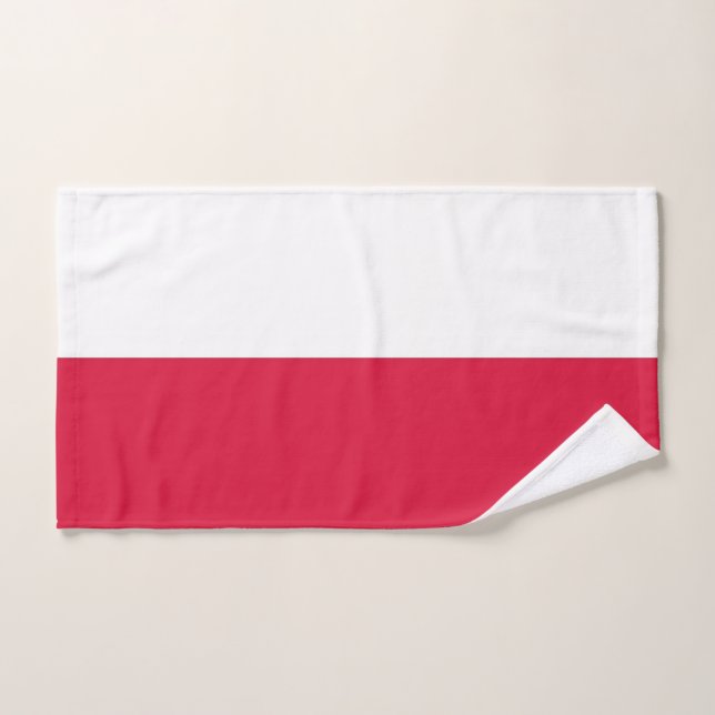 Serviette à main avec Drapeau de Pologne (Serviette à main)