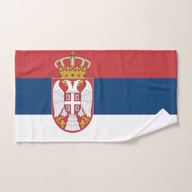 Serviette à main avec Drapeau de Serbie (Serviette à main)