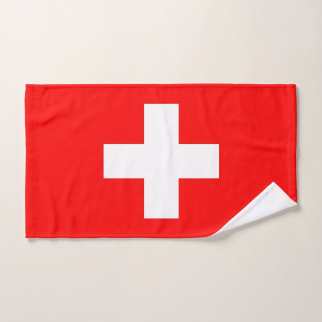 Serviette à main avec Drapeau de Suisse (Serviette à main)