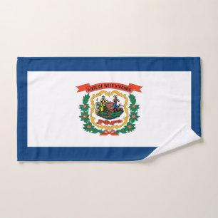 Serviette à main avec Drapeau de West Virginia Sta