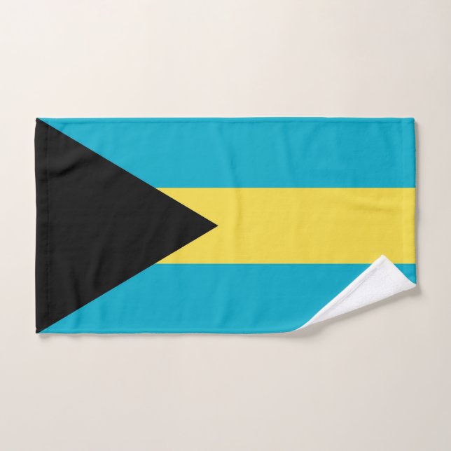 Serviette à main avec drapeau des Bahamas (Serviette à main)