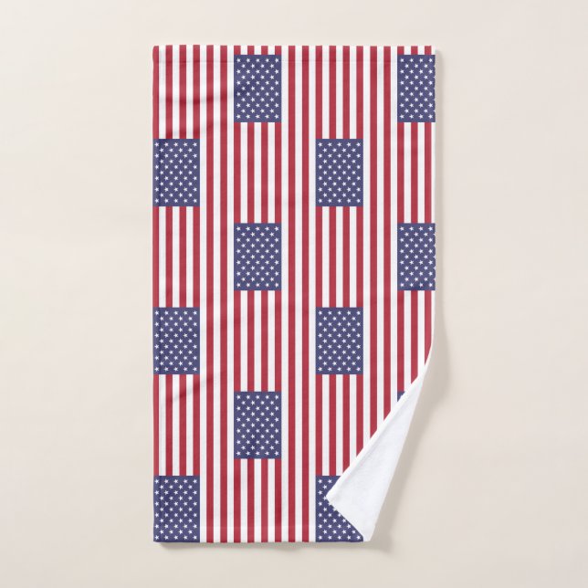Serviette à main avec Drapeau des Etats-Unis d'Amé (Serviette à main)