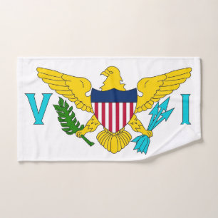 Serviette à main avec Drapeau des Îles Vierges, Ét