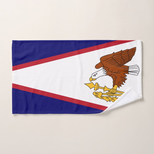 Serviette à main avec Drapeau des Samoa américaine (Serviette à main)