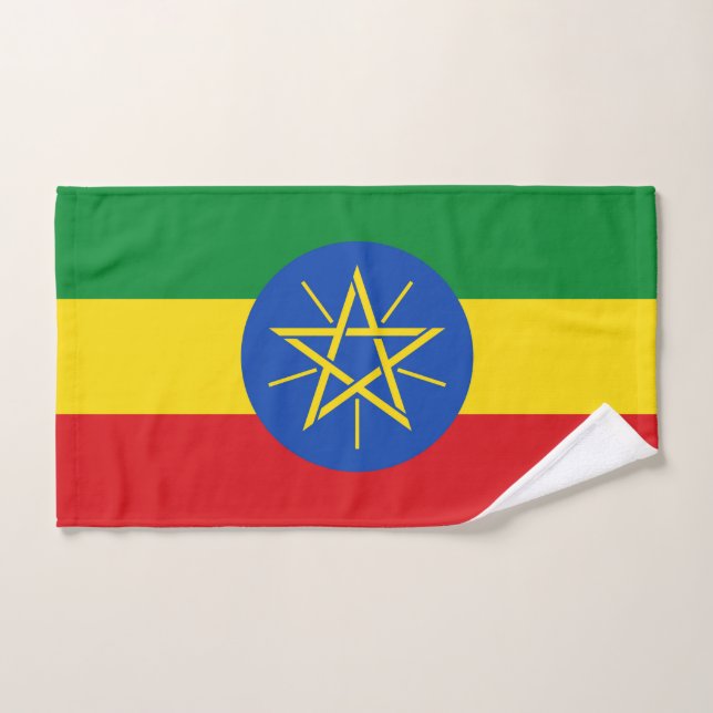 Serviette à main avec Drapeau d'Ethiopie (Serviette à main)