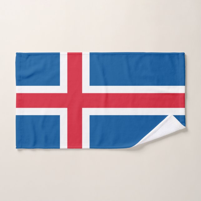 Serviette à main avec Drapeau d'Islande (Serviette à main)