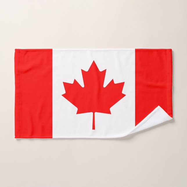 Serviette à main avec drapeau du Canada (Serviette à main)