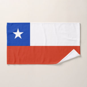 Serviette à main avec Drapeau du Chili