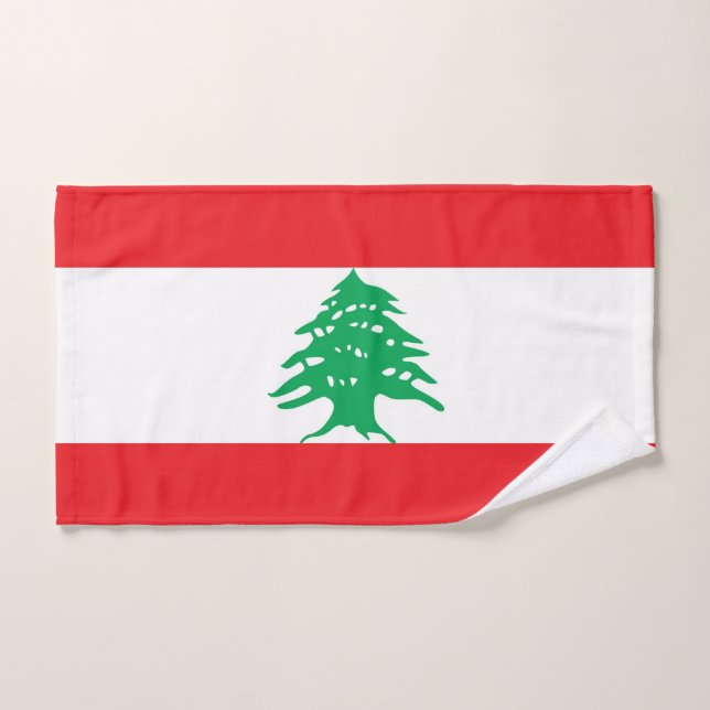 Serviette à main avec Drapeau du Liban (Serviette à main)