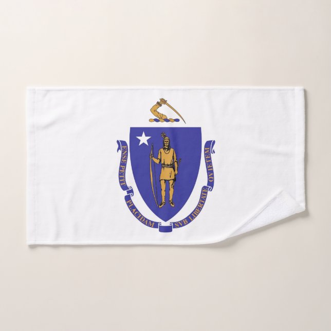 Serviette à main avec Drapeau du Massachusetts Eta (Serviette à main)