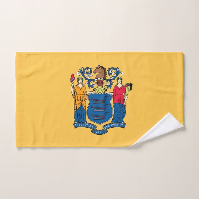 Serviette à main avec Drapeau du New Jersey State, (Serviette à main)