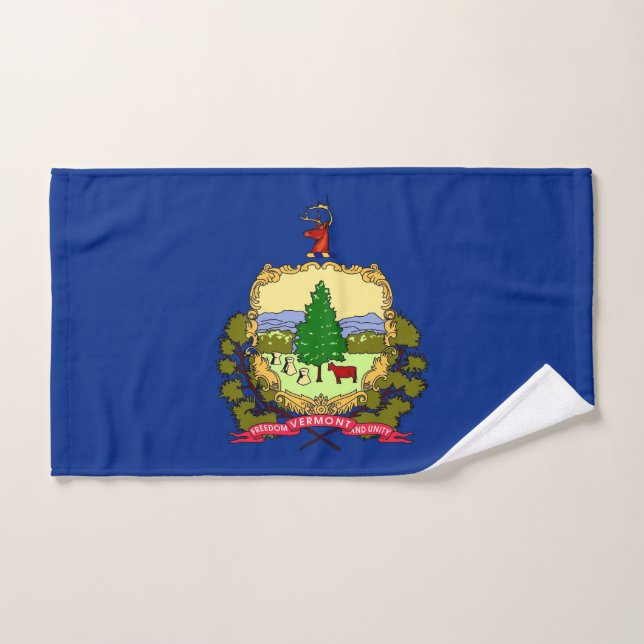 Serviette à main avec Drapeau du Vermont State, US (Serviette à main)